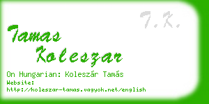tamas koleszar business card